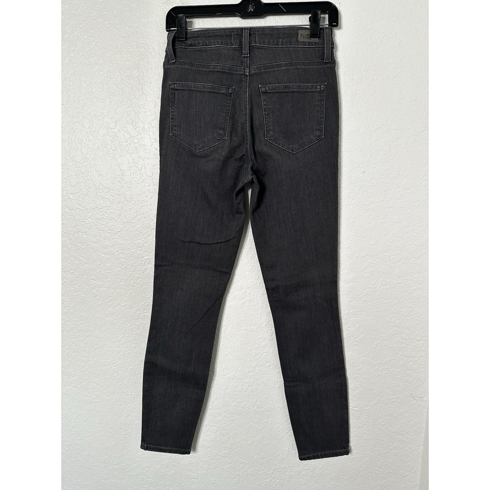 PAIGE Hoxton Ankle Leg Stretch Denim Skinny Jeans Charcoal Wash High Rise - Picture 3 of 6